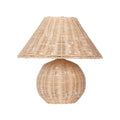 **Lampe en osier tressé avec abat-jour conique**
