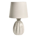 **Lampe de table en céramique au design élégant avec abat-jour en tissu**